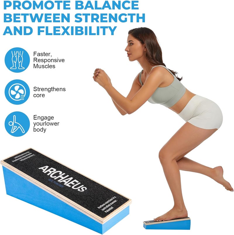 ARCHAEUS Athletic Balance Boards,Slant Board,Wobble Board,Balance Wedge for Condition Your Body and Prevent Injury - Image 2